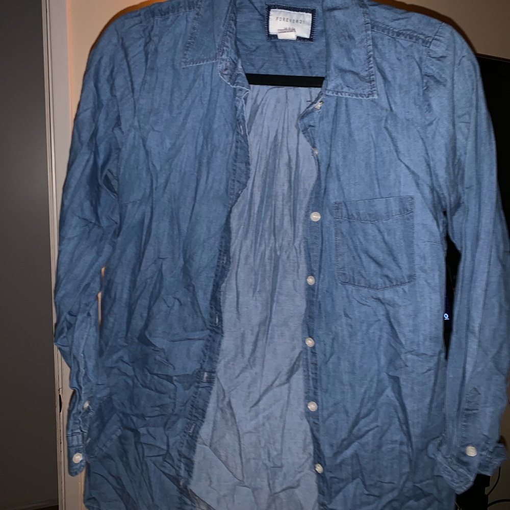 Denim button up